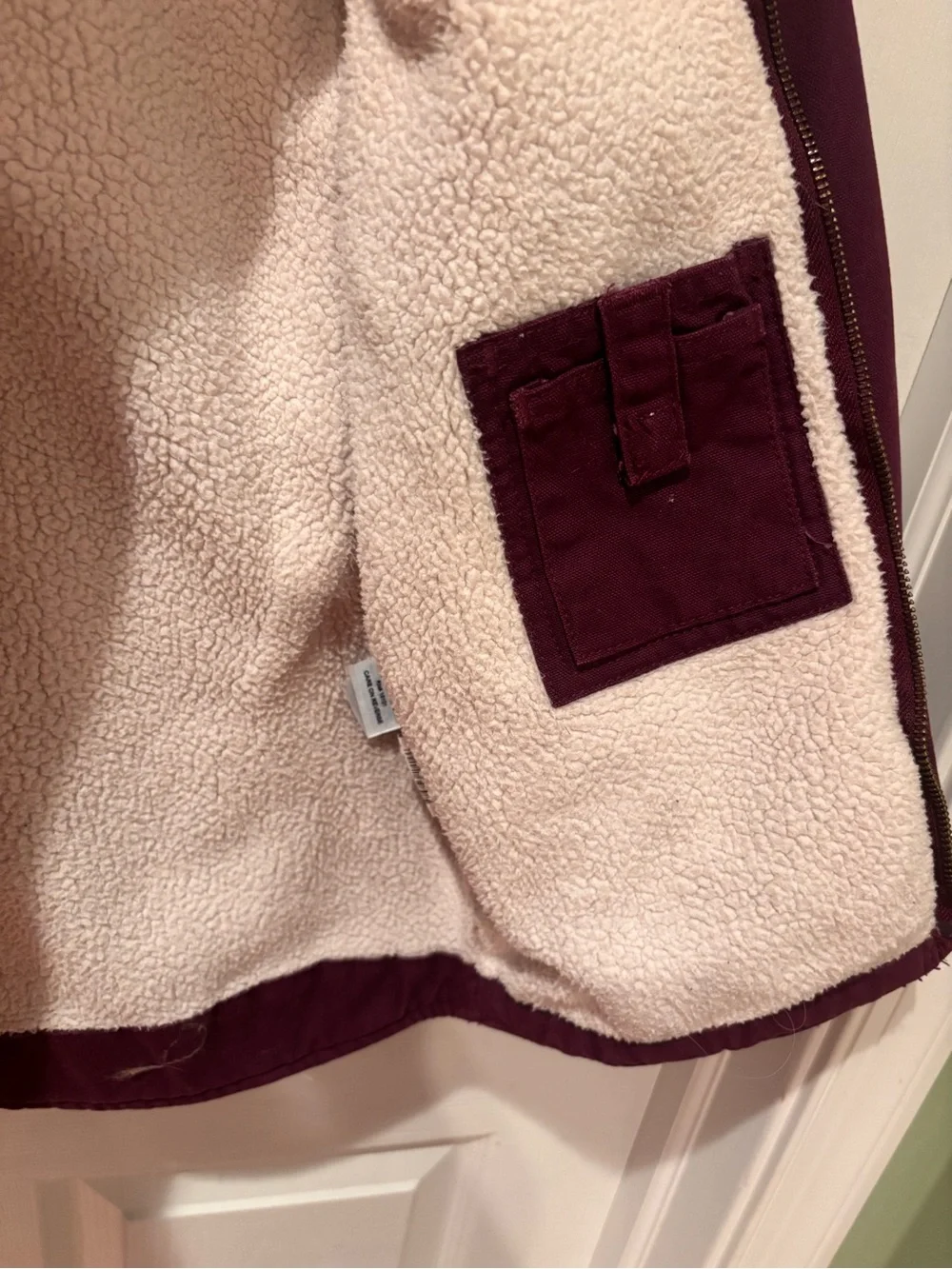 CE Schmidt Kids Hooded Jacket in Deep Plum Work Coat